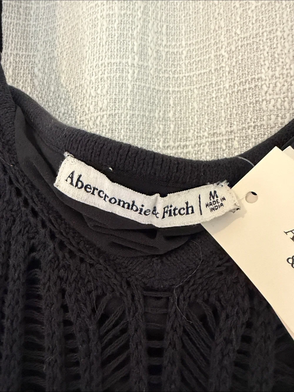 Abercrombie & Fitch Black Cable-Knit Sweater Maxi Dress